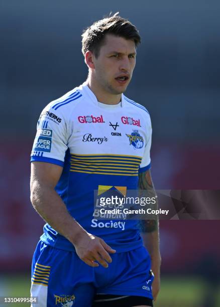 Tom Briscoe of Leeds during the Betfred Super League match between Leeds Rhinos and Castleford Tigers at Totally Wicked Stadium on April 02, 2021 in...