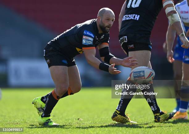 Paul McShane of Castleford during the Betfred Super League match between Leeds Rhinos and Castleford Tigers at Totally Wicked Stadium on April 02,...