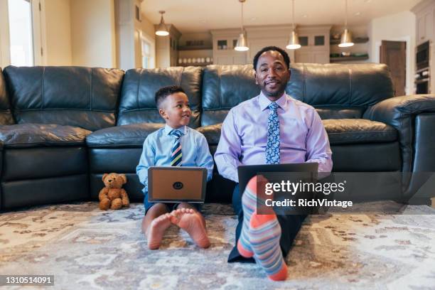 a young boy wants to be like dad - copycat stock pictures, royalty-free photos & images