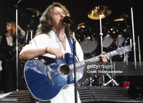 Jon Anderson of Yes performs at Shoreline Amphitheatre on July 15, 1994 in Mountain View, California.