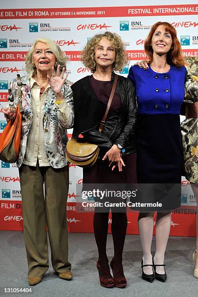 Gisella Sofio, Sydne Rome and Rita Carlini attend the "Il Cuore Grande Delle Ragazze" Photocall during the 6th International Rome Film Festival on...