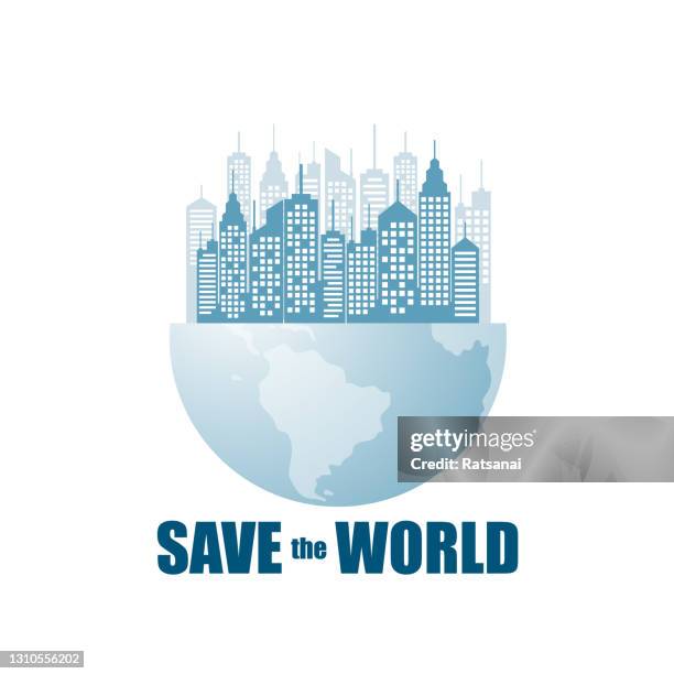 save the world - word cloud stock illustrations