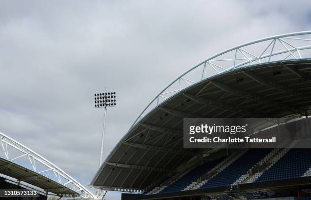 General view inside the stadium prior to the Sky Bet Championship match between Huddersfield Town and Brentford at John Smith's Stadium on April 03,...