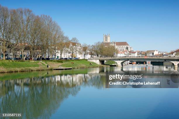 general view of meaux city, france - marne stock pictures, royalty-free photos & images