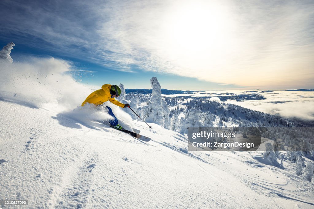Powder skiing