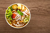 Assam Laksa (Noddle in Tangy Fish Gravy) is a Special Malaysian Popular Food