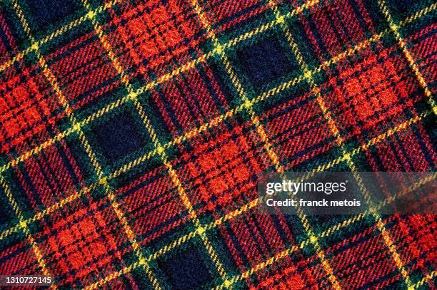 tartan pattern - cultura escocesa imagens e fotografias de stock