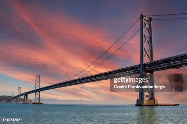 san francisco bay bridge - san francisco oakland bay bridge stock pictures, royalty-free photos & images