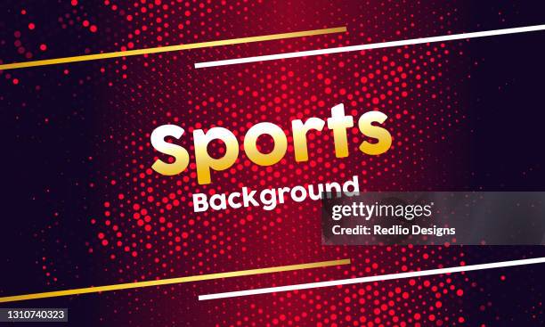 amazing sports banner design with dotted pattern background - carbonated stock illustrations