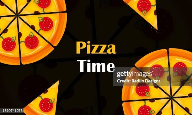 Pizza Time Banner Design High-Res Vector Graphic