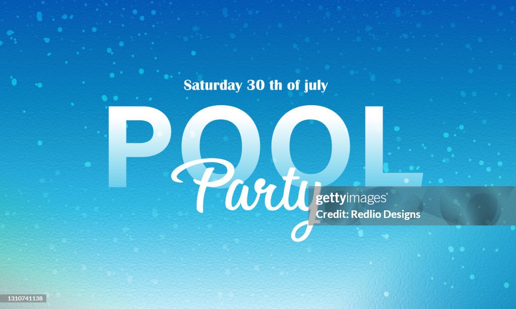 Pool Party Invitation Card Design High-Res Vector Graphic - Getty Images