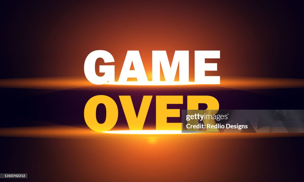 Game Over Backgroundlstock Illustration High-Res Vector Graphic - Getty ...