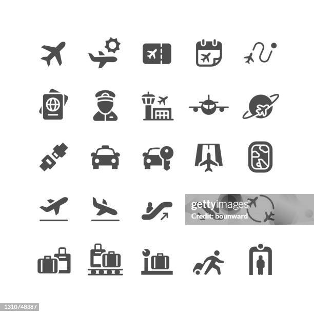stockillustraties, clipart, cartoons en iconen met de vlakke pictogrammen van de luchthaven - security guard