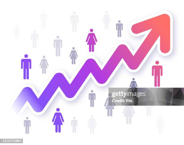 growth people population community employment arrow concept - census stock illustrations