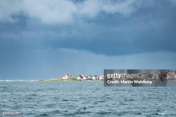 fishing village in outer archipelago of gothenburg - västra götaland county stock pictures, royalty-free photos & images