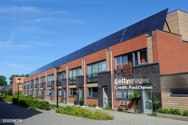 solar panels integrated in architectural design. - building integrated photovoltaics stock pictures, royalty-free photos & images
