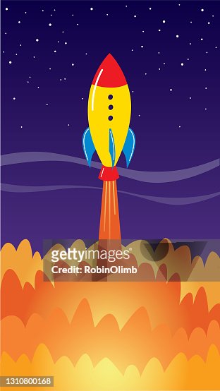 Rocket Launch Cartoon High-Res Vector Graphic - Getty Images