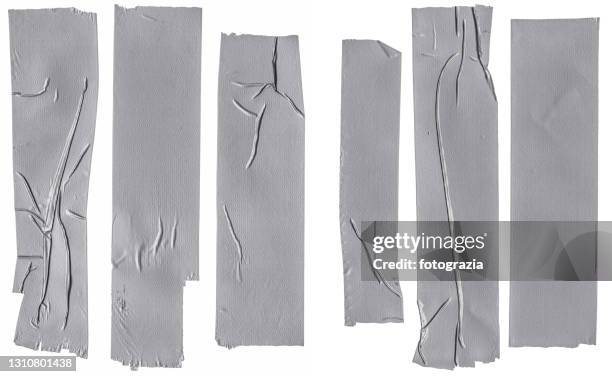 collection of duct tapes on white - tape foto e immagini stock