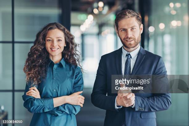 business partners - two people portrait stock pictures, royalty-free photos & images