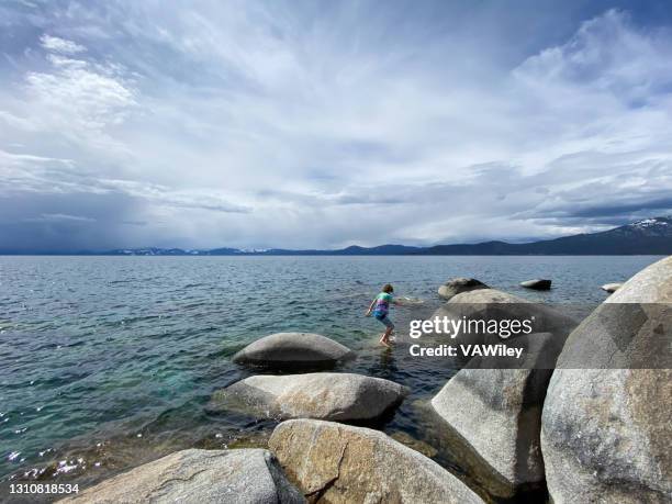 exploring lake tahoe - nevada hiking stock pictures, royalty-free photos & images