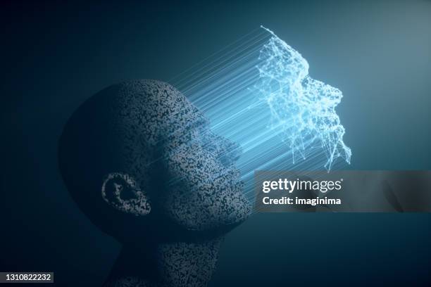 hintergrund der gesichtserkennungstechnologie - gesichtserkennung stock-fotos und bilder