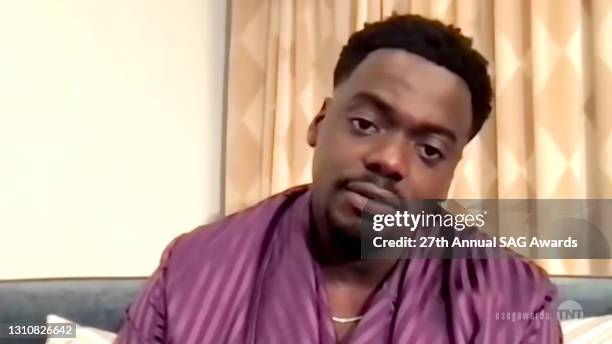 In this screengrab released on April 4 Daniel Kaluuya, winner of Outstanding Performance by a Male Actor in a Supporting Role for "Judas and the...