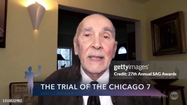 In this screengrab released on April 4 Frank Langella, winner of Outstanding Performance by a Cast in a Motion Picture for "The Trial of the Chicago...