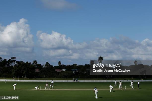 General view during day 3 of the Sheffield Shield match between New South Wales and Queensland at North Dalton Park on April 05, 2021 in Wollongong,...