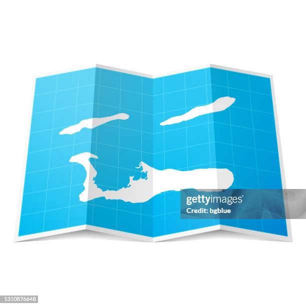 cayman islands map folded, isolated on white background - grand cayman stock illustrations