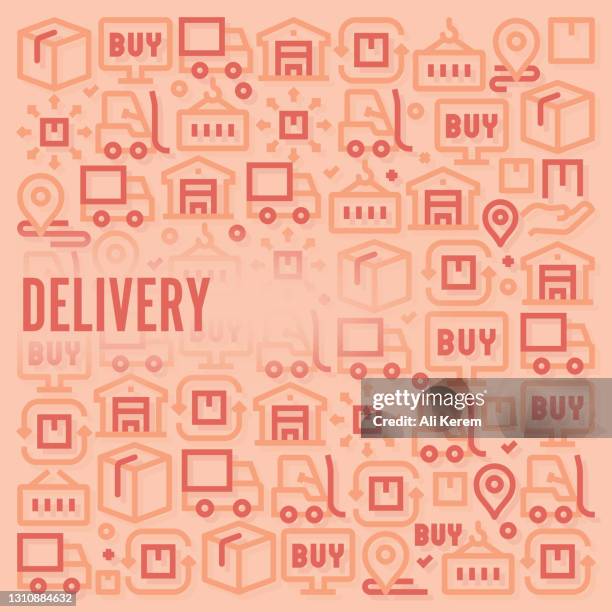 delivery pattern - warehouse conversion stock illustrations