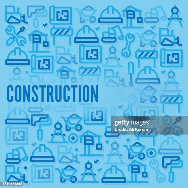 construction pattern - skyscraper builder stock illustrations