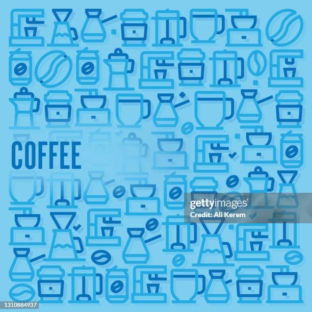 coffee pattern - coffee table background stock illustrations
