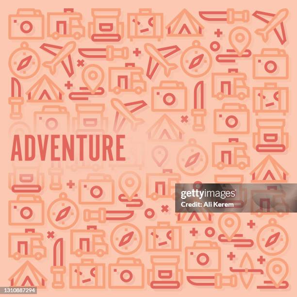 adventure pattern - fleet icon stock illustrations
