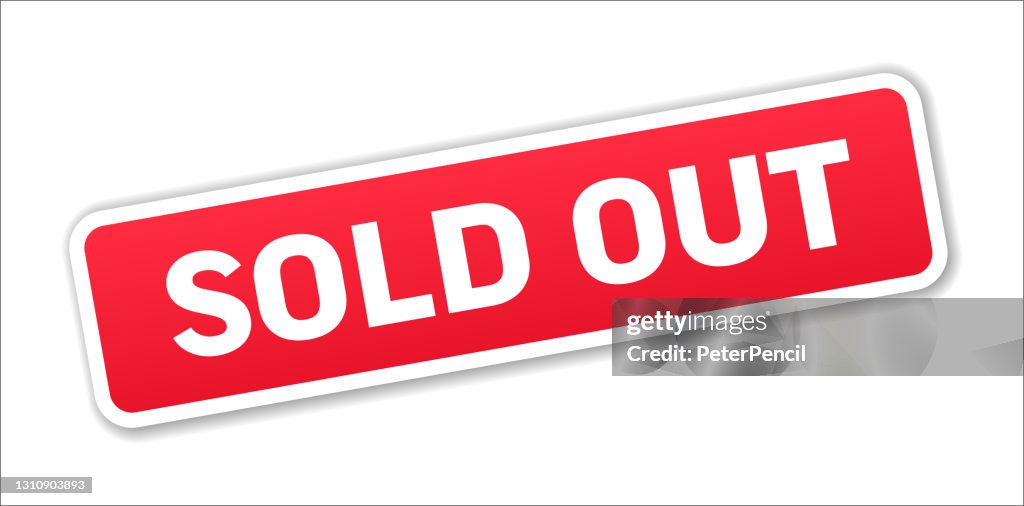 Sold Out - Stamp, Banner, Label, Button Template. Vector Stock Illustration