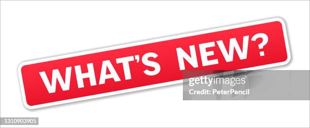 illustrazioni stock, clip art, cartoni animati e icone di tendenza di novità: timbro, banner, etichetta, modello di pulsante. illustrazione di materiale vettoriale - whats new banner