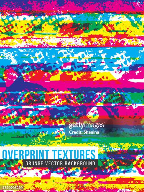 overprint textures background - v2 - cmyk stock illustrations