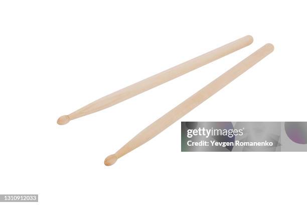 drum sticks isolated on white background - drumstok stockfoto's en -beelden