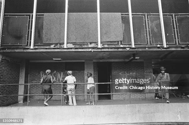 Residents of the Cabrini-Green housing project, Chicago, Illinois, July 24, 1972.