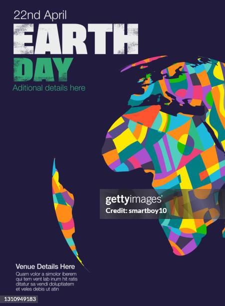 earth day poster - earth day stock illustrations