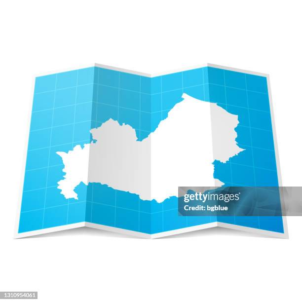 molise map folded, isolated on white background - campobasso stock illustrations