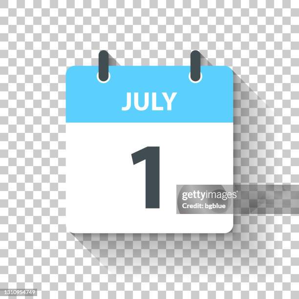 stockillustraties, clipart, cartoons en iconen met 1 juli - daily calendar icon in platte ontwerpstijl - calendar