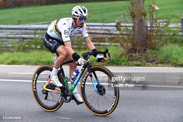 Julian Alaphilippe of France and Team Deceuninck - Quick-Step during the 105th Ronde van Vlaanderen - Tour of Flanders 2021, Men's Elite a 251,5km...