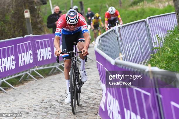 Mathieu Van Der Poel of Netherlands and Team Alpecin-Fenix during the 105th Ronde van Vlaanderen - Tour of Flanders 2021, Men's Elite a 251,5km race...