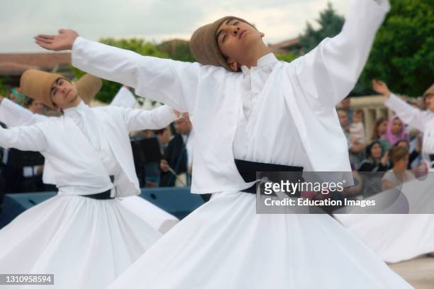 Konya, Konya Province, Turkey. Whirling Dervishes. UNESCO proclaimed the 'The Mevlevi Sema Ceremony' of Turkey amongst the Masterpieces of the Oral...
