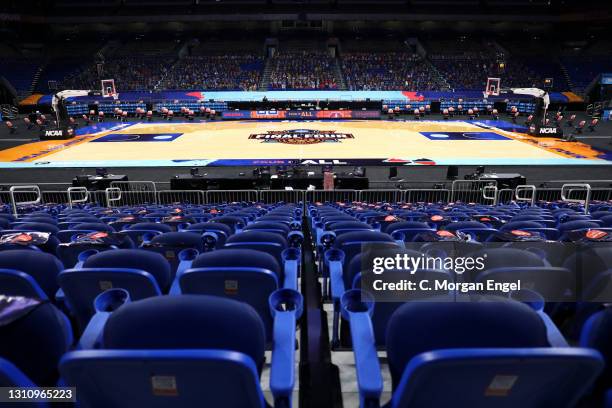 The court before the championship of the NCAA Women’s Basketball Tournament game between the Stanford Cardinal and the Arizona Wildcats at Alamodome...