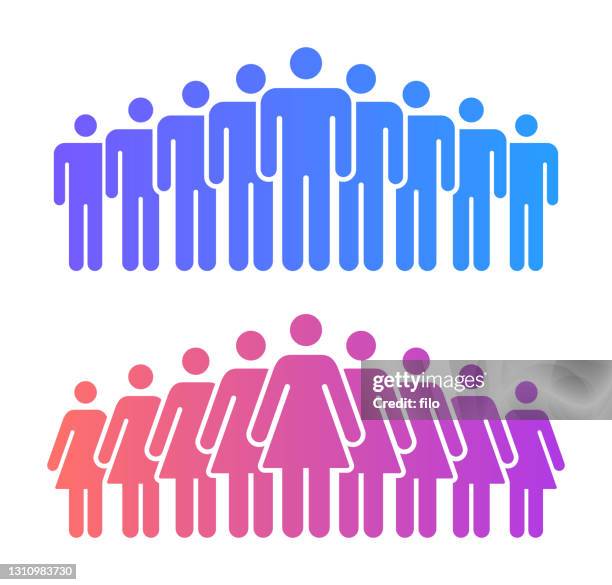 stockillustraties, clipart, cartoons en iconen met teams van mensen - bevolkingsdichtheid