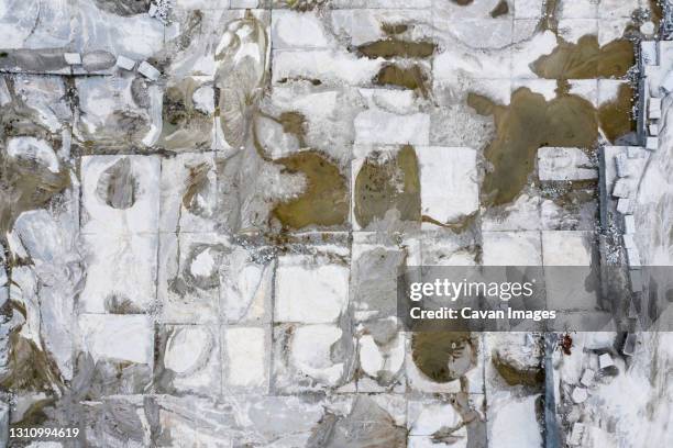 aerials over granite quarry, mt. airy nc - north carolina aerials stock-fotos und bilder