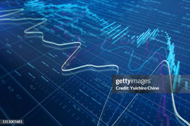 stock market chart - finance infographic stockfoto's en -beelden