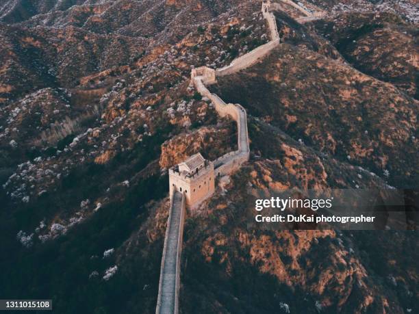 the great wall in china(jinshanling mountain) - great wall of china stock pictures, royalty-free photos & images