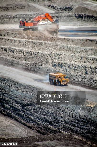 open cut coal mine - open pit mine stock pictures, royalty-free photos & images
